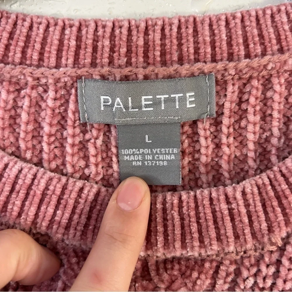Palette Pink Crewneck Sweater Soft Comfy Large
